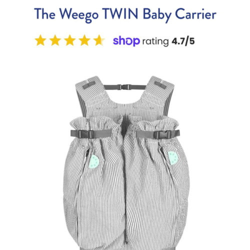 The Weego TWIN Baby Carrier