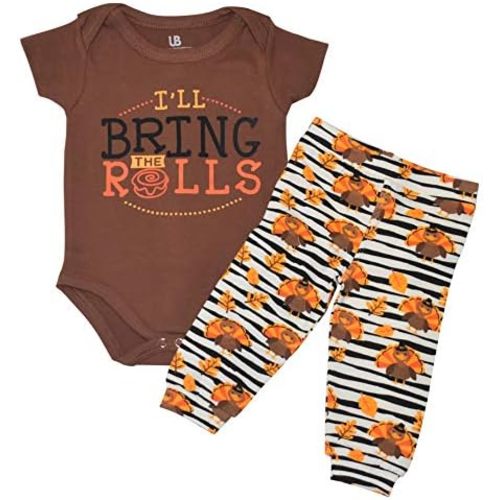 Baby Boys Girls 2pc Outfit Set Short Sleeve Bodysuit with Pants