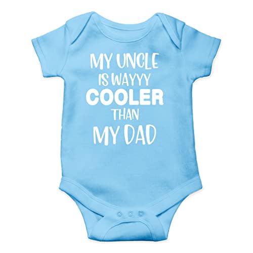 AW Fashions My Uncle Is Way Cooler Than My Dad Baby Bodysuit Funny Cute Newborn Clothing for Boys Girls