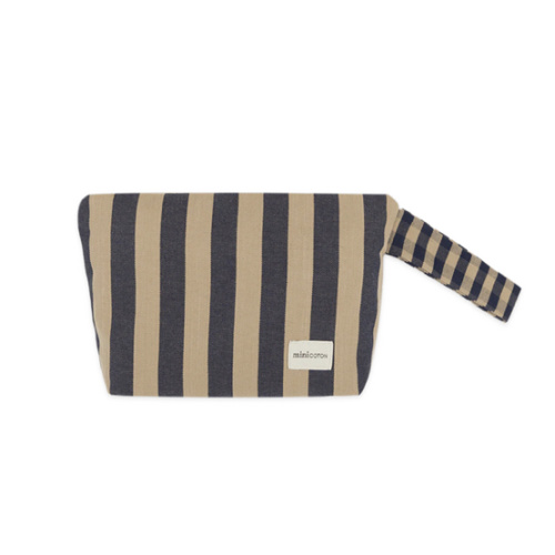 Diaper Bag Navy + Caramel · Minicoton