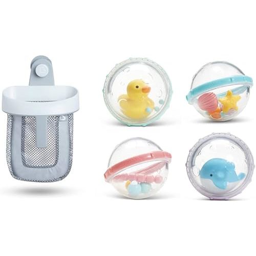 Munchkin® Bath Toy Scoop with 4pk Float and Play Bubbles Bath Toy