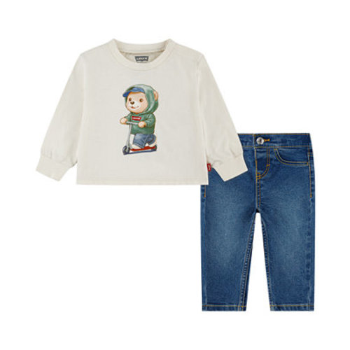 Baby Boys' Scooter Long-Sleeve T-Shirt and Jeans, 2-Piece Set