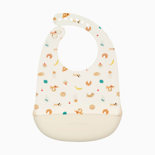 Loulou Lollipop Silicone Printed Bib 2.0 - French Breakfast