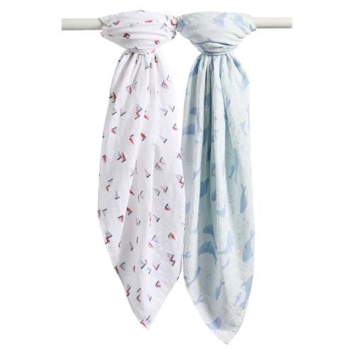 2-Pack Assorted Muslin Swaddles