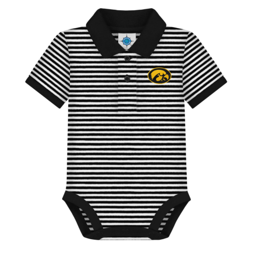 Iowa Hawkeyes Striped Polo Bodysuit