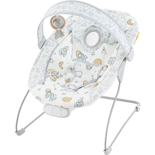 Baby Bouncer, Infants Bouncy Seat with Music and Vibrations,Portable Baby Rocker for Newborns Indoor Outdoor Use 0-6 Months Up to 20 lbs