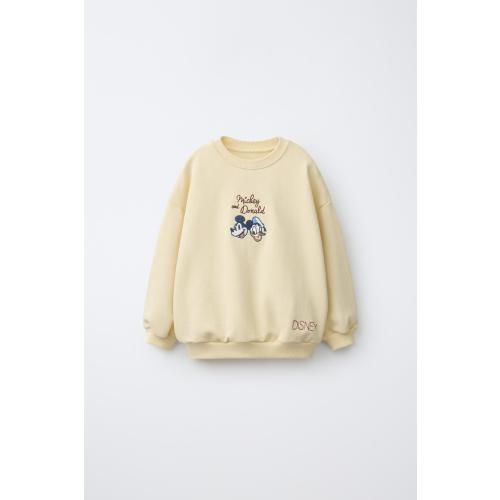 MICKEY MOUSE © DISNEY EMBROIDERED SWEATSHIRT - Butter | ZARA United States