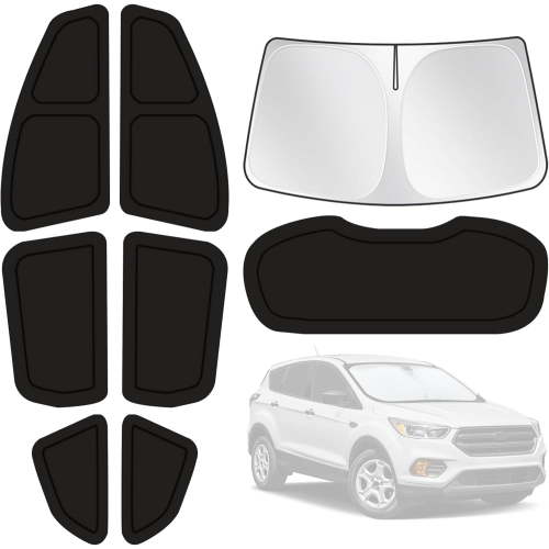for Ford Escape 2013-2019 Car Window Shades, 8pcs Privacy Sun Shade Set for Front Windshield Side and Rear Windows, Full Window Covers Keeps vehicle Cool for Camping Napping