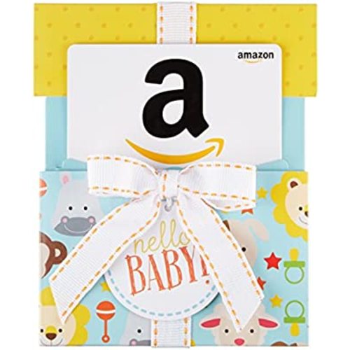 Amazon.com Gift Card in a Hello Baby Reveal (Classic White Card Design)