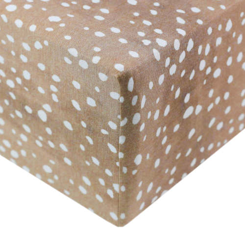 Premium Knit Fitted Crib Sheet - Fawn