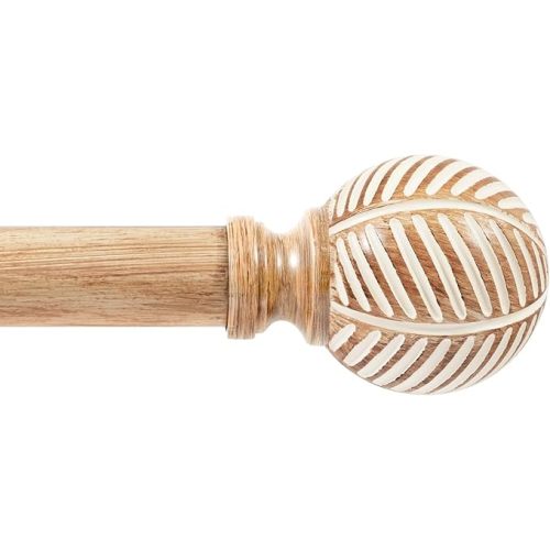 Zeerobee Wood Curtain Rod 32to86"
