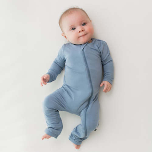 Kyte Baby Zippered Romper in Slate