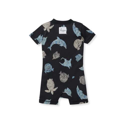 Mosaic Sea Animals Organic Baby Sleeper Romper – Burt's Bees Baby 6-9M