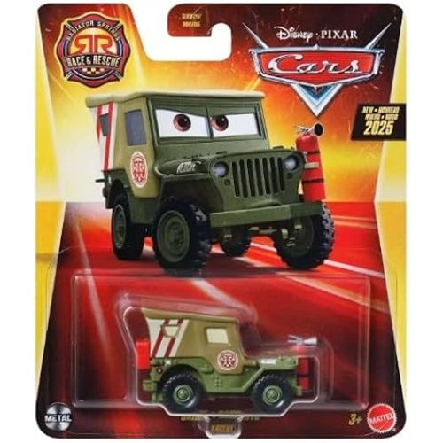 Mattel Cars Radiator Springs Race and Rescue 2025 1:55 Scale Diecast Vehicles (Sarge)