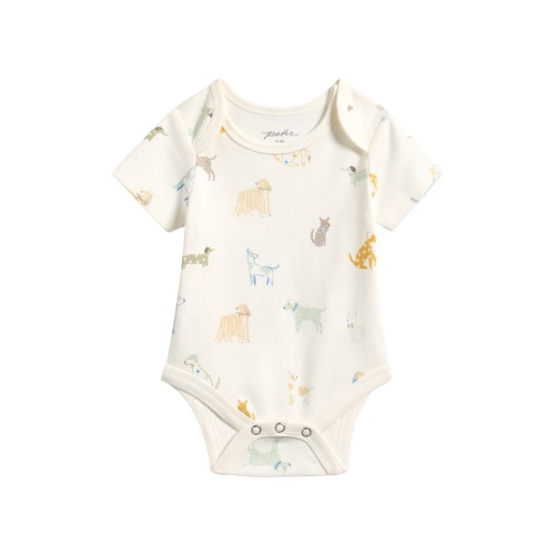 Dog Days Print Organic Cotton Bodysuit, 0-3M