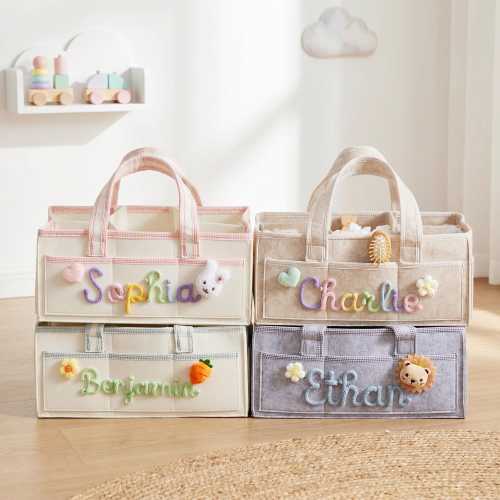 Personalized Mothers Day Gift,Diaper Bag,Diaper Caddy Organizer,Custom Storage Basket,New Mom gift,Pet Mom Gift,Mommy Bag for New Parents