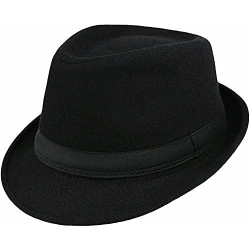 Kids-Felt-Fedora-Trilby-Gangster-Hat Toddler-Boys Panama Derby Manhattan Cuban Hat Jazz-Cap(Size 6 5/8 for 2-5T)