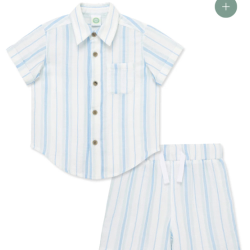 Stripe Woven Short Set (12M-24M)
