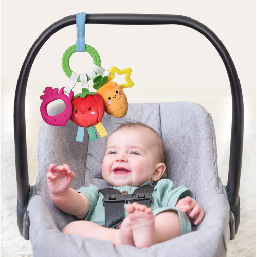 Bitzy Busy Ring Teething Activity Toy - Veggie