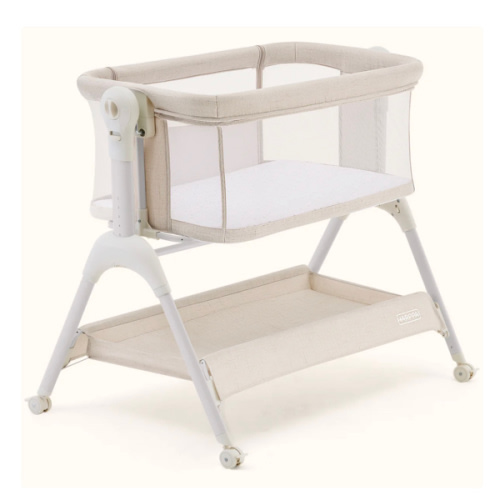 HARPPA Cuddly Sway | 3-in-1 Rocking Baby Bassinet & Bedside Sleeper with Anti-Reflux Mattress for Newborns | Attaches to Bed, Adjustable Height, Tool-Free Setup, Portable Wheels, CPSC Certified, Gentle Rocking Motion | Ideal for Infants, Safe Co-Sleeping