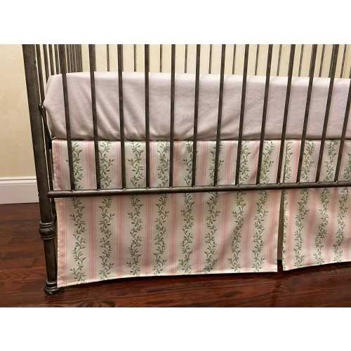 4 Colors Libby Stripe Crib Skirt, Baby Girl, Baby Boy Crib Skirt