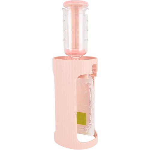 MRSTORY Baby Food Pouch Maker Safe Durable Squeeze Station for Homemade Baby Food Fruit Puree Filling with 10pcs 118ml BPA Plastic Pouches (Pink)