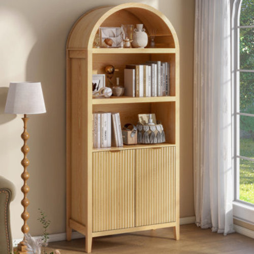 Arched Storage Bookcase, Modern Arch Bookshelf, Arch Cabinet Solution, 5-Tier Adjustable Shelving, 15.4"D x 30.8"W x 71.3"H | Wayfair