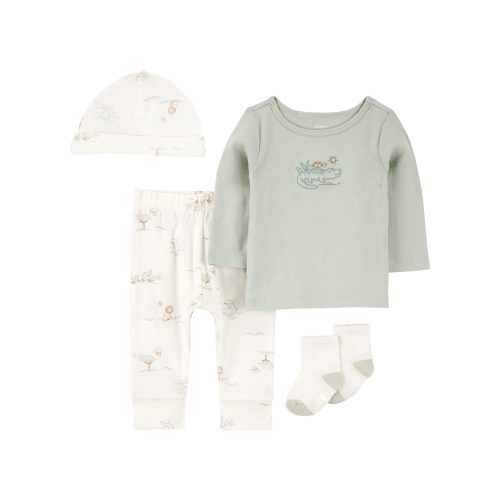 Baby 4-Piece Alligator Outfit Set - Green - Carter's | Carter's