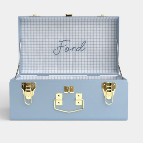Mini Classic Trunk - Light Blue - Picnic in Blue / Embroidery