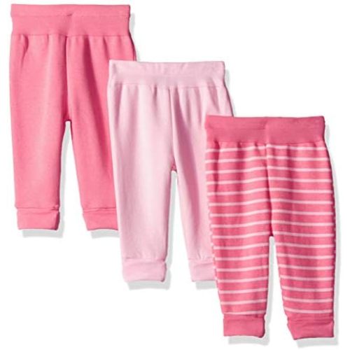Hanes Pants, Flexy Soft Knit Pull-on Sweatpants, Stretch Joggers for Babies & Toddlers, 3-Pack