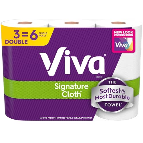 Viva Signature Cloth Paper Towels, 3 Double Rolls, 86 Sheets per Roll