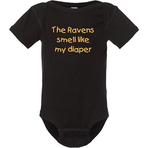 Steelers Fan Ravens Smell Like My Diaper Baby Bodysuit - Black