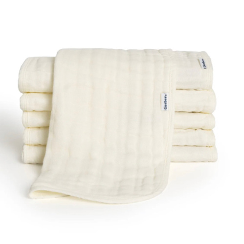 6-Pack Baby Neutral Vanilla Muslin Burp Cloths – Gerber Childrenswear