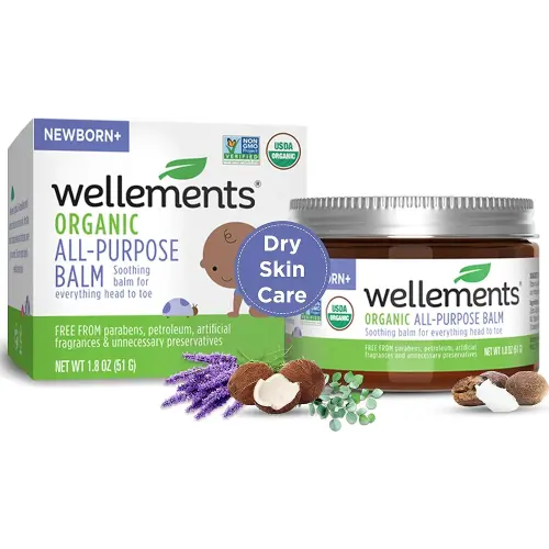 Wellements Organic All Purpose Balm for Babies and Kids (1.8 Fl Oz) | Gentle and Soothing All Over Baby Ointment* for Dry, Chafed and Sensitive Skin | Free from Petroleum, Parabens and Fragrances