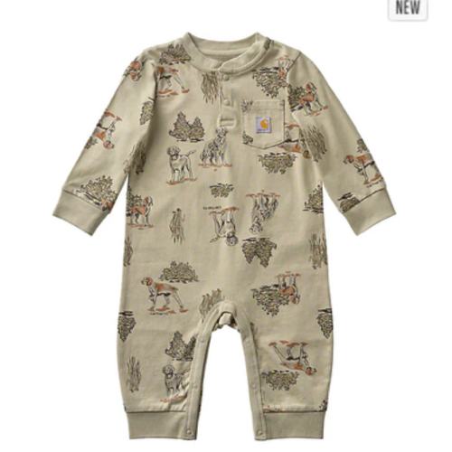 Boys' Long Sleeve Dog Print Coverall (Baby) | Carhartt