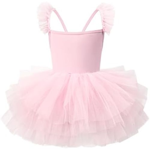 Tutu.kk Toddler Girls Ballet Leotard Back Cross Tutu Dresses Dance Outfits