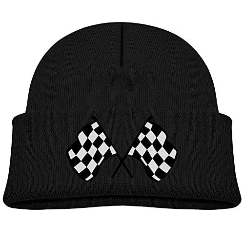 Beanies Hats Newborn Boys Girls Funny Warm Caps Checkered Flags Hat Infant Race Flag Hats Baby Beanies Cap