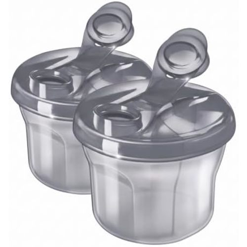 Philips AVENT Powder Formula Dispenser and Snack Cup for Unisex Baby,Grey,SCF135/18,(Pack of 2)