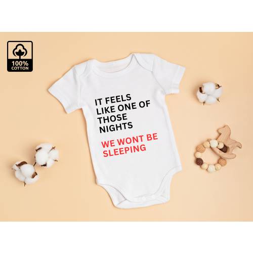 We Wont Be Sleeping Baby Vest, Taylor Baby Grow, TS Baby Clothing, Pregnancy Announcement, Baby Shower Gift, But I'm Feeling 22, New Baby