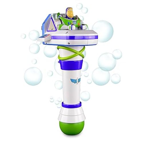 Disney Store Official Toy Story Buzz Lightyear Light-Up Bubble Wand – Interactive LED Toy, Perfect for Kids & Fans, Authentic Movie Design, Ideal for Outdoor Play & Parties, Durable &Safe for All Ages