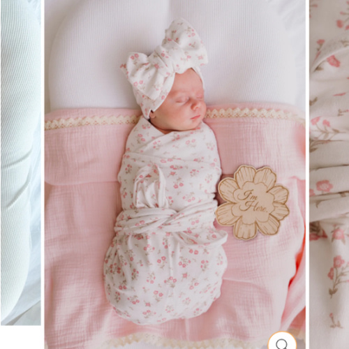 Swaddle Set | Paisley Peony – Little and Fern
