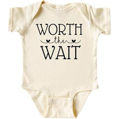 Worth the Wait Onesie, Miracle Baby Anuncio Abuelos Familia Marido, Enterizos de Infertilidad, Rainbow Baby Reveal | CREMA