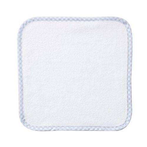 Gingham Washcloths, Set of 3, Light Blue