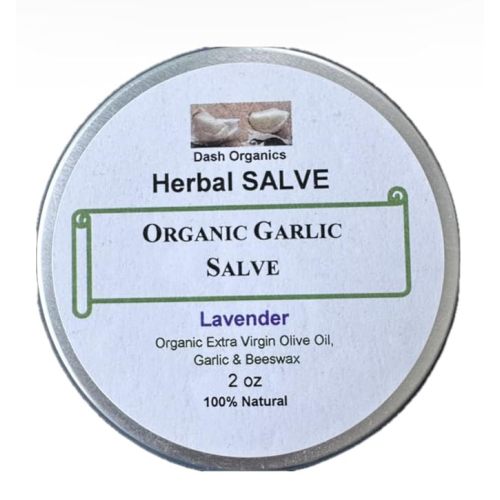 Organic Herbal Salve | 2oz | Lavender Scented | Made with Organic Extra Virgin Olive Oil (Garlic)