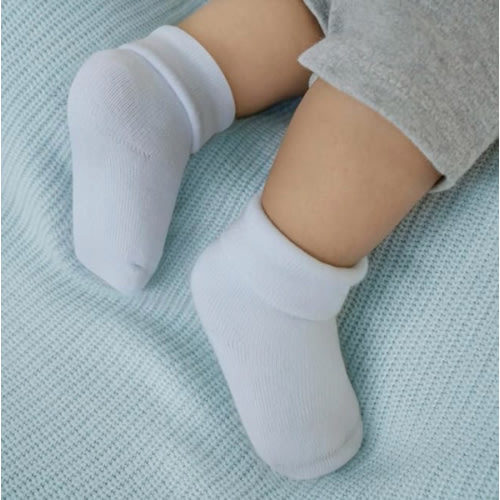 RATIVE Newborn Baby Socks 0-6,6-12 Months Terry Turn Cuff Socks for Boys Girls