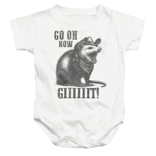 Popfunk Opossum Go On Git Funny Animal Unisex Infant Snap Suit for Baby