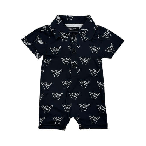 Black Shaka Collared Jumpsuit