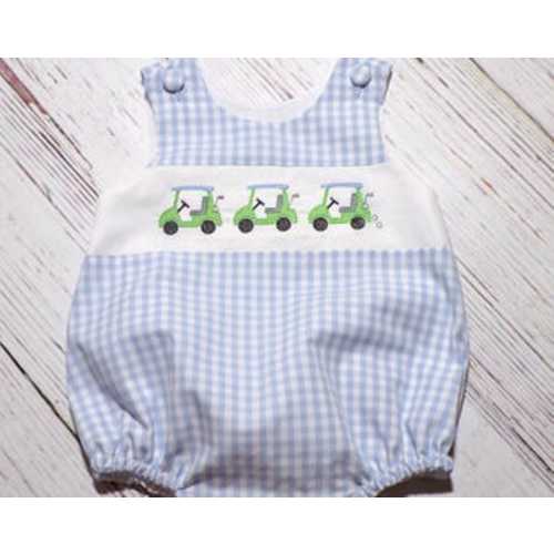 Boys Golf Jon Jon, Blue Gingham - Etsy