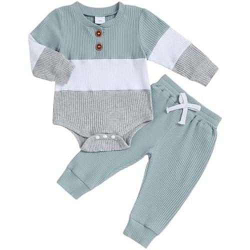 Newborn Baby Boy Clothes Long Sleeve Little Bro Romper Bodysuit Pants Set Fall Winter Outfits 0 3 6 9 12 Months