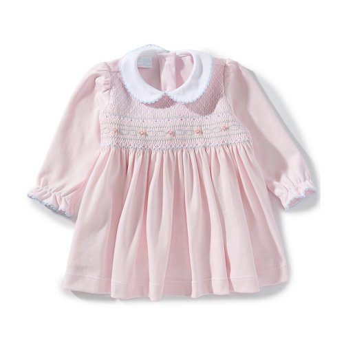 Edgehill Collection Baby Girls Hand Smocked Pima Cotton Dress